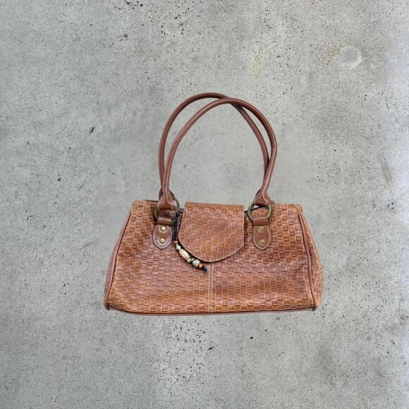 2000s quilted leather shoulder bag - Picture 1 of 8